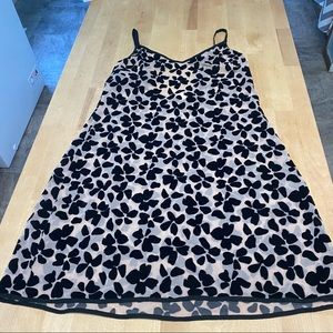 Victoria’s Secret black velour mesh slip dress